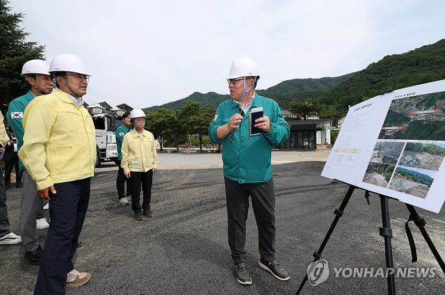 김광용 재난안전관리본부장, 가평 소하천 재해복구사업 현장 점검