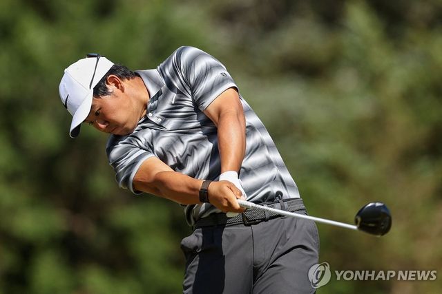 김주형의 US오픈 4라운드 경기 모습