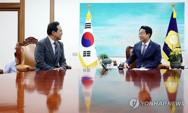 조정식 국회의장, 박홍근 기획예산처 장관 접견
