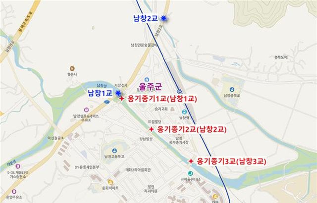 울산시, 유사 교량 명칭 정비