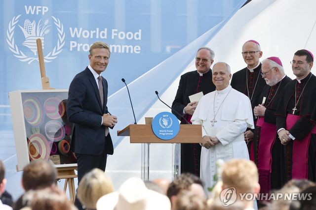WFP 방문한 레오 14세 교황