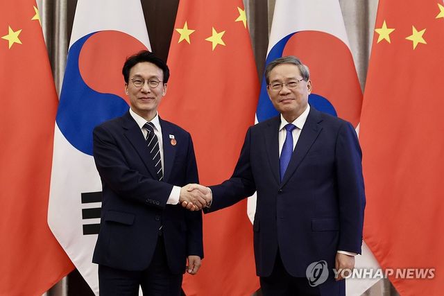 김민석 국무총리, 리창 중국 국무원 총리와 회담