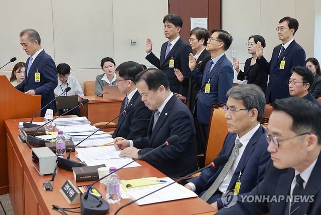 선관위 국정조사, 오후 출석 증인 선서