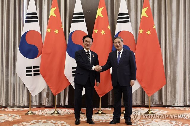 김민석 국무총리, 리창 중국 국무원 총리와 회담