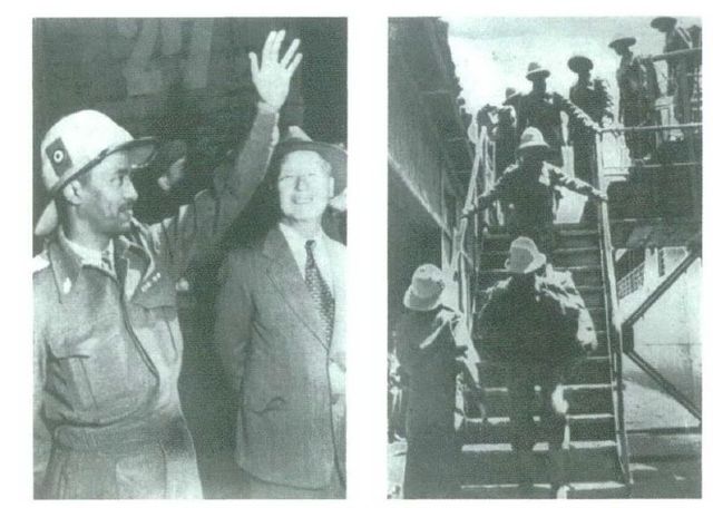 부산항 도착한 '강뉴부대' 장병들