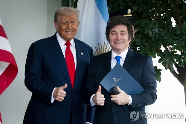 도널드 트럼프 대통령과 하비에르 밀레이 아르헨티나 대통령