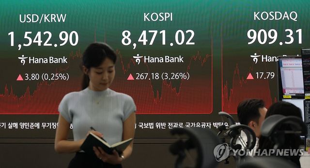 코스피, 8,400선 회복 마감