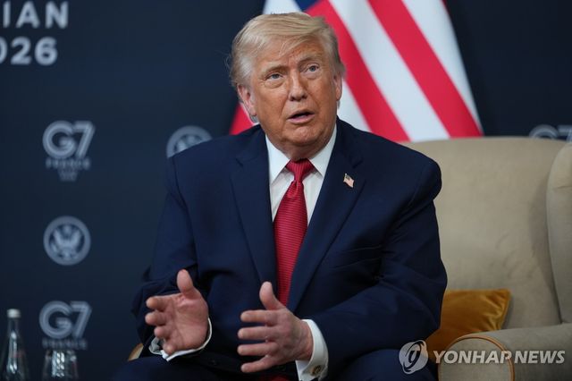 G7 정상회의 참석한 트럼프 미 대통령