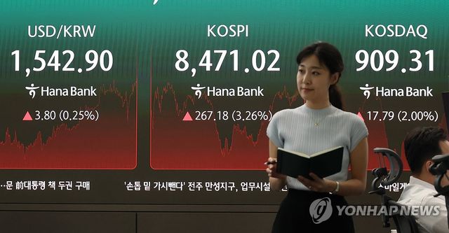 코스피, 8,400선 회복 마감
