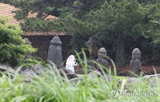 비 내리는 제주