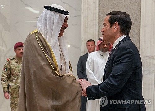 쿠웨이트 왕세자와 루비오 미국 국무장관