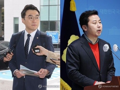 김남국 더불어민주당 의원과 장예찬 전 국민의힘 최고의원 