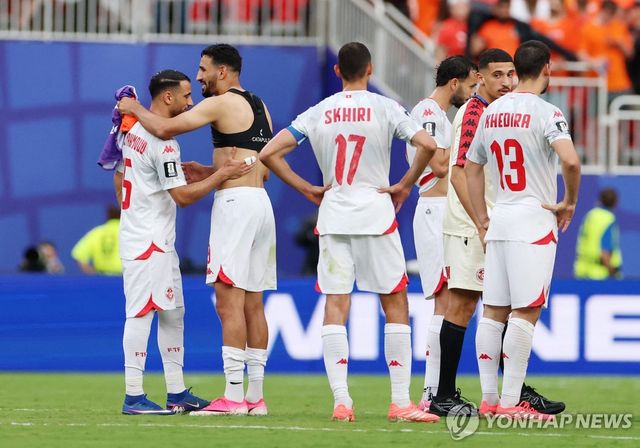 3전 전패로 대회를 마친 튀니지 선수단