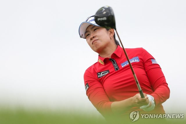 김아림의 1라운드 경기 모습 