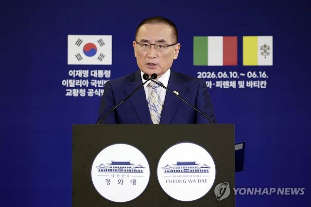 브리핑하는 위성락 안보실장