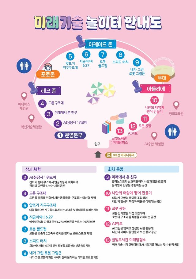 서울퓨처랩 축제 프로그램 안내도