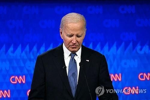 2024년 대선 후보 토론에 참석한 조 바이든 전 미국 대통령