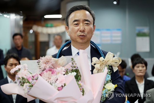 소감 말하는 임문영 광산을 후보