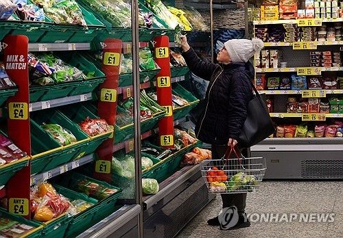 영국 런던의 한 마트 풍경