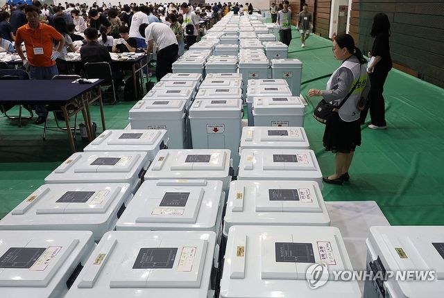 6·3지방선거 투표함들