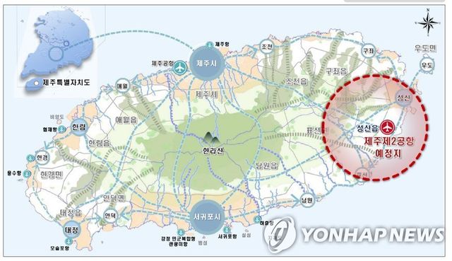 제주 제2공항 위치 지도