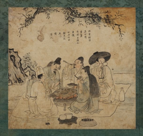 '성협풍속화첩' 중 '고기굽기'