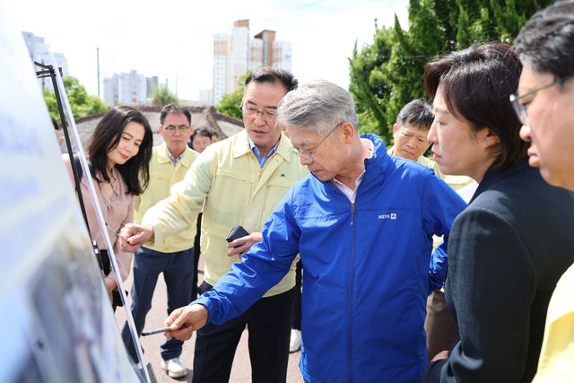 민형배 당선인, 광주 신안동 상습 침수지역 점검