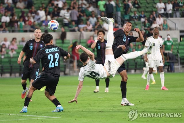 사우디와 푸에르토리코의 경기 장면.