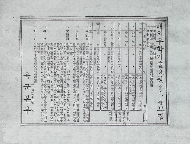 육군본부 도미기사단 모집공고
