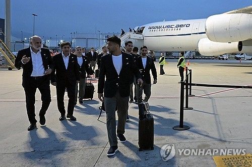 이란 축구대표팀이 멕시코에 도착해 이동 중이다.