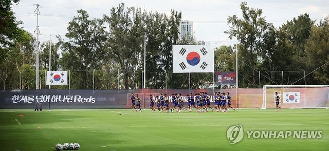 멕시코 첫 훈련 시작한 한국 대표팀