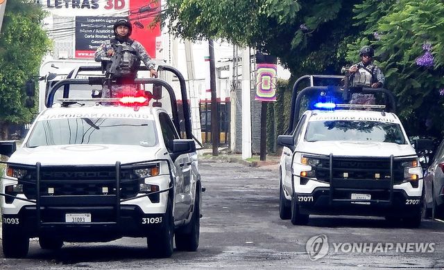 한국 대표팀 훈련장 주변 삼엄한 경계