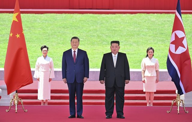 김정은 북한 국무위원장과 시진핑 중국 국가주석