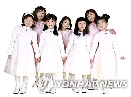 2005년 5년 당시 아역 걸그룹 '7공주'