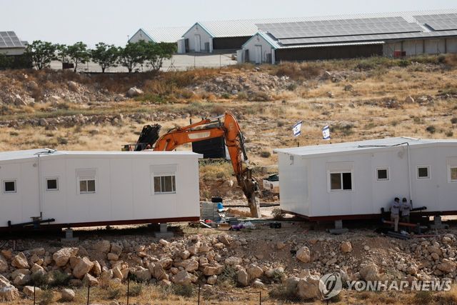 요르단강 서안지구 정착촌 개발 현장