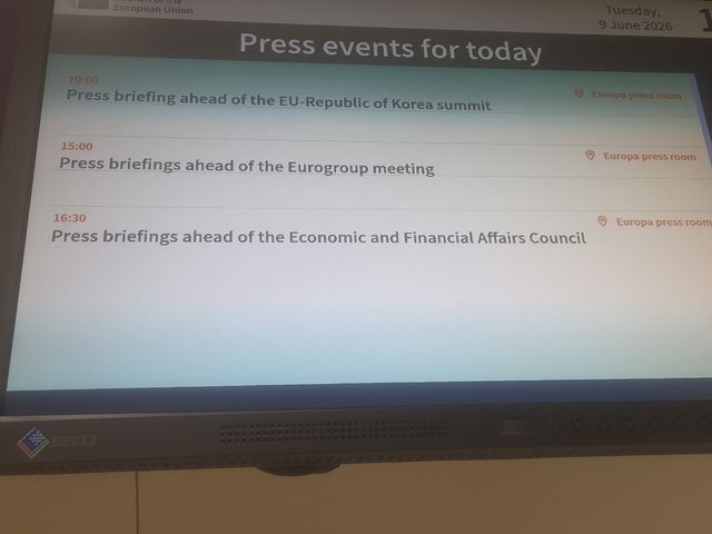 EU의 한-EU 정상회담 사전 브리핑 공지