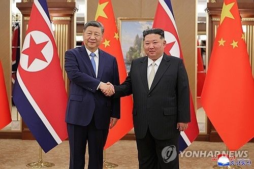 시진핑 중국 국가주석과 김정은 북한 국무위원장