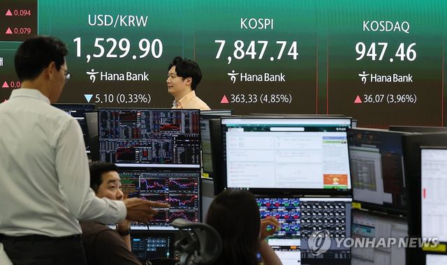 반등 출발한 코스피, 4%대 상승