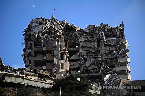 베네수엘라 라과이라주의 지진 피해 건물