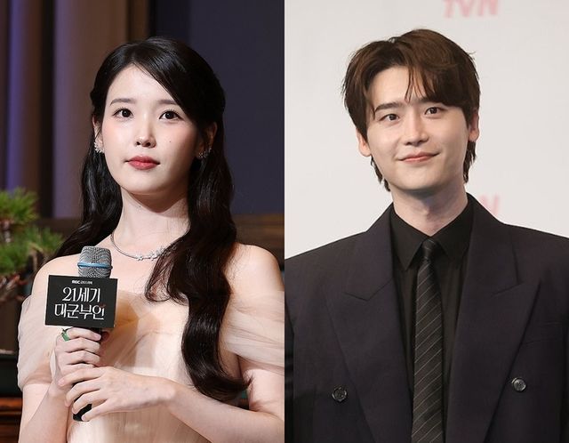 좌측부터 가수 아이유, 배우 이종석