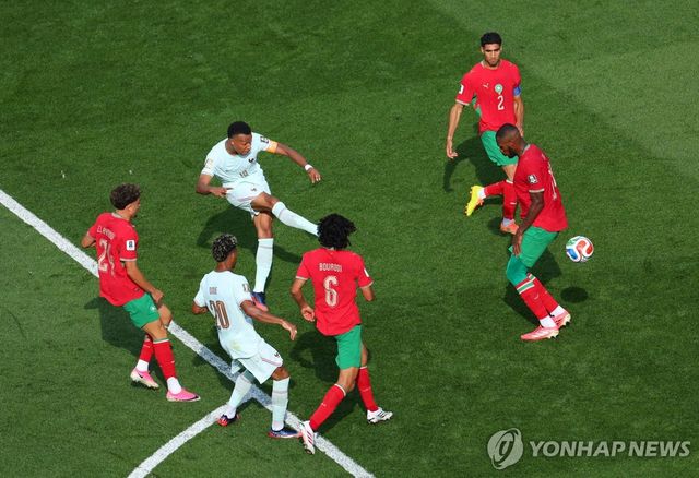 음바페의 선제 결승 골 장면