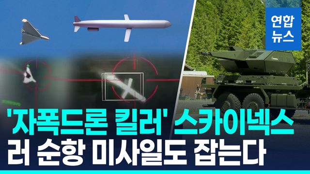 [영상] 우크라 "스카이넥스 방공시스템으로 러 순항미사일 요격" - 2