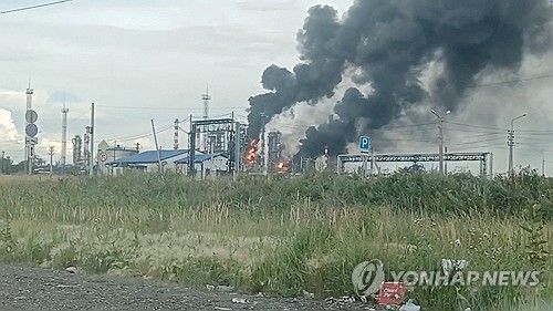 우크라이나 드론 공격을 받은 옴스크 정유공장