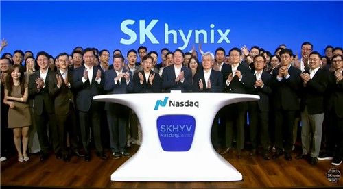 SK하이닉스 ADR 상장식 참석한 최태원 SK 회장, 곽노정 SK하이닉스 대표 등 관계자