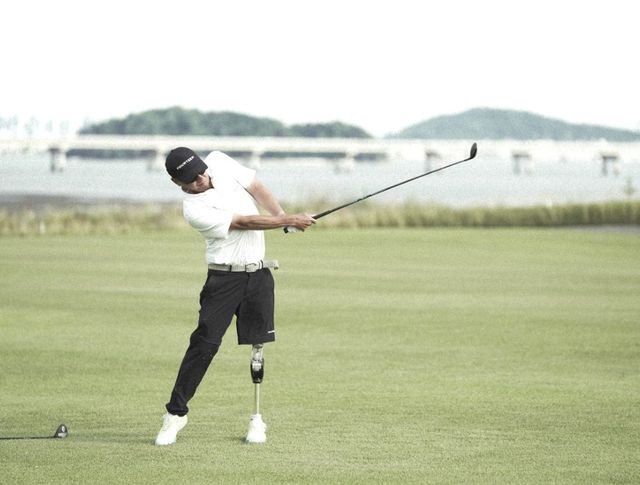 대회서 샷 하는 日 아키야마 타쿠야 선수