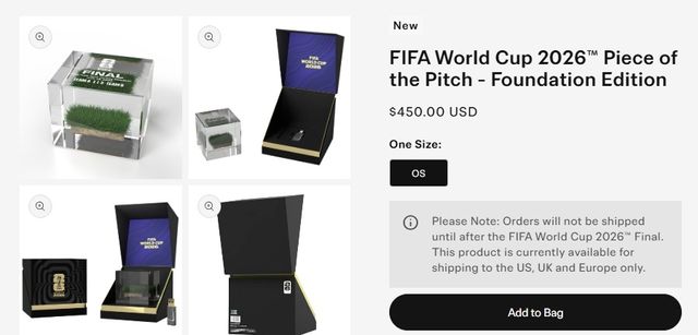 FIFA 스토어에 올라온 경기장 잔디 상품