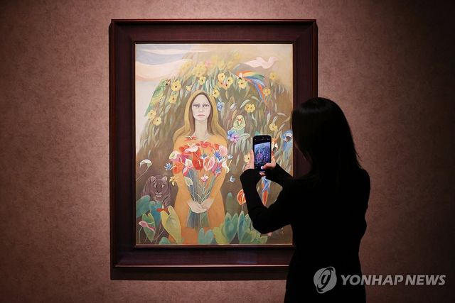 작년 서울시술관에서 열린 천경자 작고 10주기 특별기획전에 전시된 '알라만다의 그늘Ⅰ'