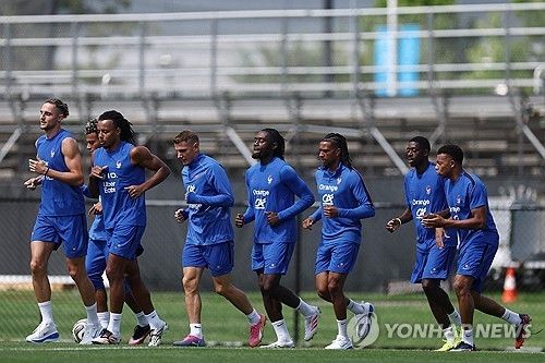 11일 훈련하는 프랑스 대표팀