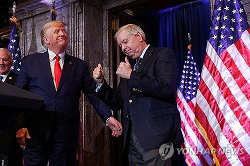 도널드 트럼프 미국 대통령과 린지 그레이엄 상원의원 