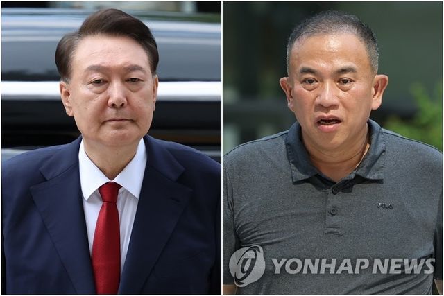 윤석열 전 대통령(왼쪽)과 명태균 씨